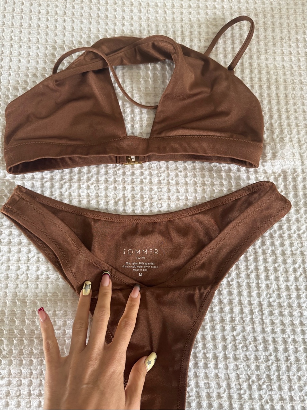 SOMMER Brown V-Notch Bikini Set - Women Swim